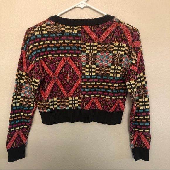 Treasure & Bond Kids' Cotton Patchwork Knit Sweater Size S 7/8 - Picture 2 of 9